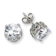 Sterling Silver 8mm CZ Stud Earrings