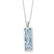 Sterling Silver Blue Lace Agate & Cubic Zirconia Living Water 18" Necklace