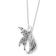 Sterling Silver Antiqued Angel Of Perseverance 18" Necklace