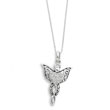 Sterling Silver Antiqued Angel Of Blessing 18" Necklace