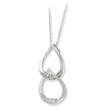Sterling Silver & Cubic Zirconia Tears To Share 18" Necklace