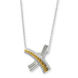 Sterling Silver & Gold-plated Sealed With A Kiss 18" Necklace