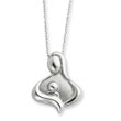 Sterling Silver Polished Maternal Bond 18" Necklace