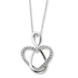 Sterling Silver & Cubic Zirconia Lifetime Friend 18" Necklace
