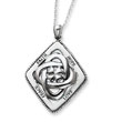 Sterling Silver Antiqued Family Blessings 18" Necklace