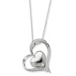 Sterling Silver & Cubic Zirconia In My Heart 18" Necklace