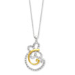 Sterling Silver & Gold-plated Cubic Zirconia Carefree 18in Necklace