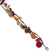 Silver-tone Multicolor Hamba Wood, Coconut & Sequin 7.5" Bracelet