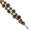 Silver-tone Multicolored Hamba Wood & Sequin 7.25" Bracelet