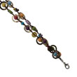 Silver-tone Multicolored Hamba Wood/Sequin/Acrylic Bead 7.25" Bracelet