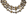 Silver-tone Brown Hamba Wood & Sequin 18" Necklace