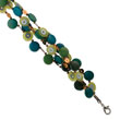 Silver-tone Multicolor Hamba Wood & Bead 7.5" Bracelet