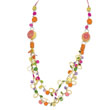 Silver-tone Multicolor Coco, Hamba Wood & Sequin 30" Slip-on Necklace