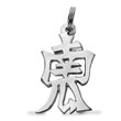 Sterling Silver "Pumpkin" Kanji Chinese Symbol Charm