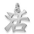 Sterling Silver "To Live" Kanji Chinese Symbol Charm