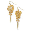 Gold-tone Light Colorado Crystal Dangle Earrings