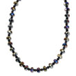 Black-plated Aurora Borealis Black Crystal 16" With Extension Necklace