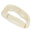 Gold-tone Cultura Glass Pearl Stretch Bracelet