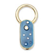 Gold-tone Blue Enamel With Crystals Key Fob