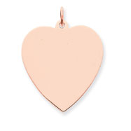 Picture of 14K Rose Gold Heart Disc Charm