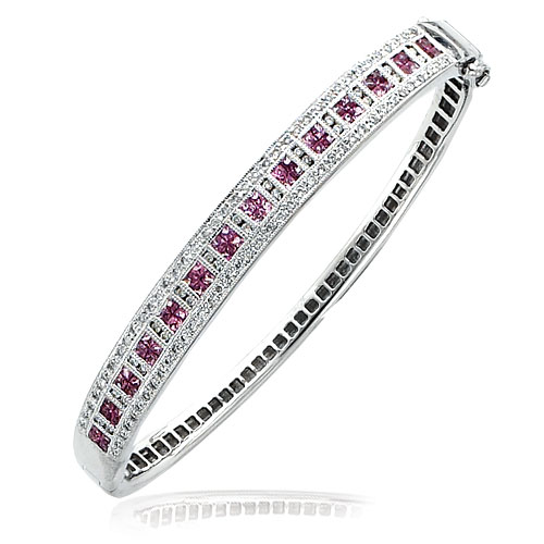 Pink Sapphire & Diamond Bracelet — Hakimi Gem