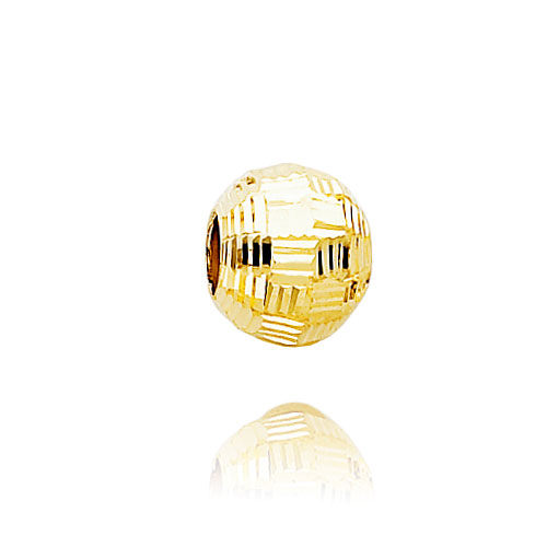 14K Yellow Gold DiamondCut Ball Chain Slide